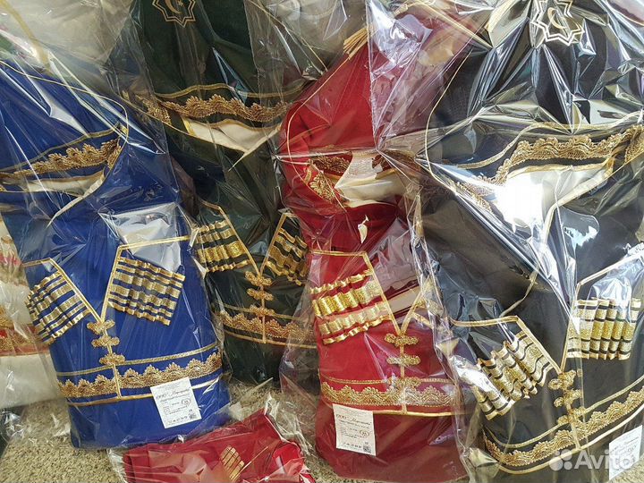 Комплект Джигита синий с золотом