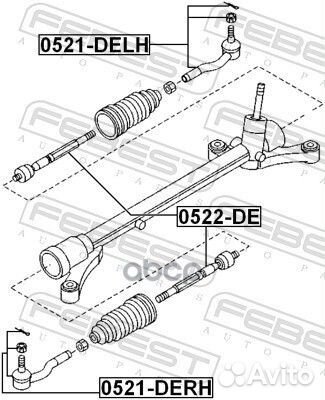 Тяга рулевая (mazda 2 DE 2007) febest 0522-de