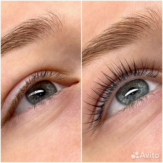 Наращивание ресниц, массаж лица