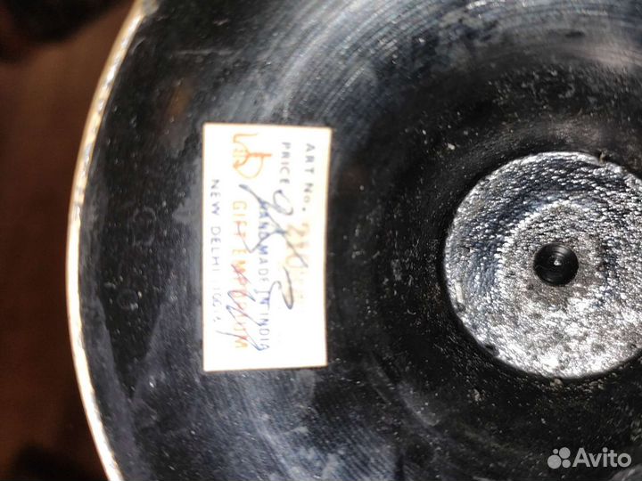 Советская индийская металлическая ваза