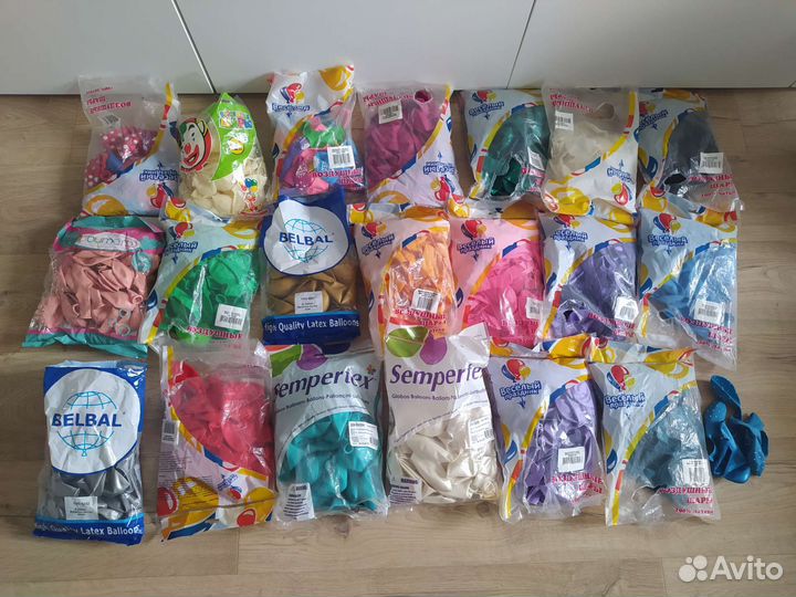 Латексные шары, фольгированные цифры, звёзды и пр