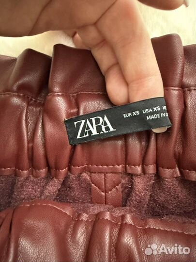 Юбка Zara xs экокожа