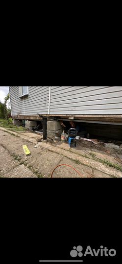 Ремонт фундамента замена венцов подьем дома 00