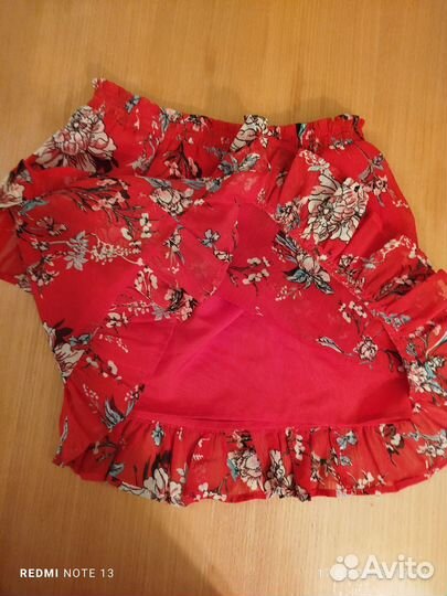 Юбка шифоновая на подкладке детская 7-8 лет