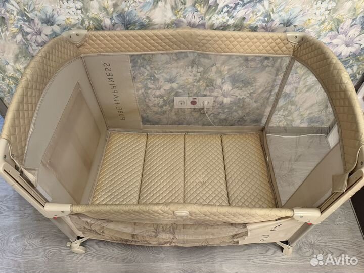 Манеж кровать happy baby wilson с матрасом