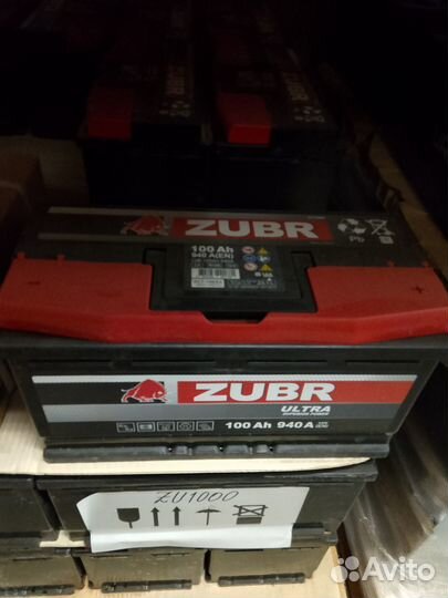 Аккумулятор zubr Ultra 100Ah 940А Обратная + слева