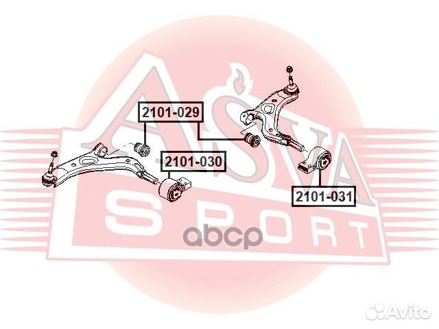 Сайлентблок 2101031 asva