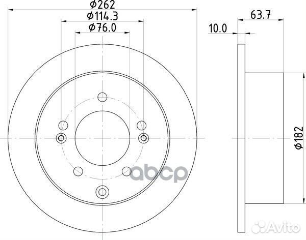 Диск тормозной зад ND6070K nisshinbo