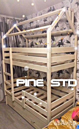 Двухъярусная кровать домик Donald