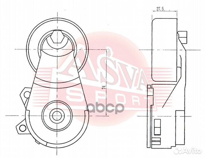 Натяжитель ремня приводного nsbt003 asva