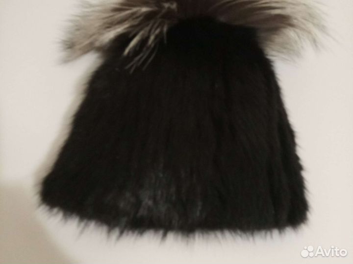 Шапка норковая женская черная