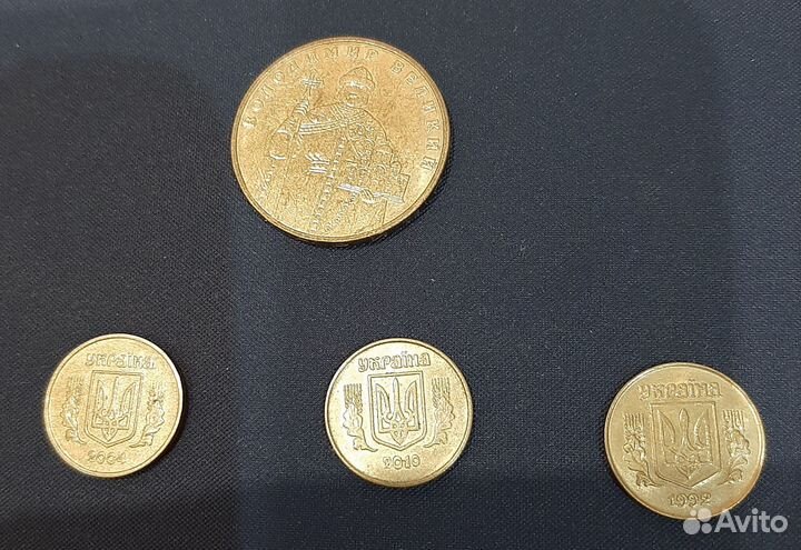 Монеты иностранные + гривны