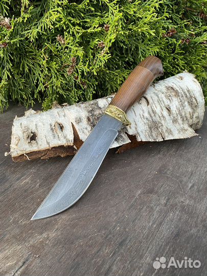 Нож охотничий Дамасская сталь