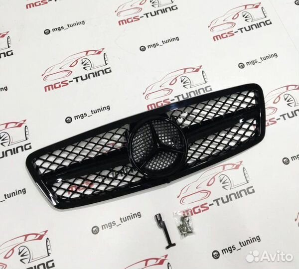 Решетка Mercedes С63 W203 полностью черная