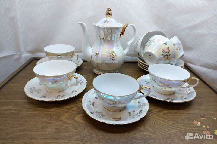 Чайный сервиз Kahla перламутр гдр на 8 персон