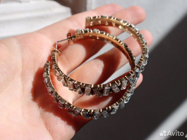 Серьги в стиле Versace с кристаллами