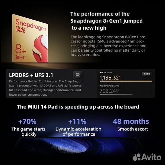 Xiaomi Mi pad 6 PRO 8/128Gb Snapdragon 8+ Gen 1