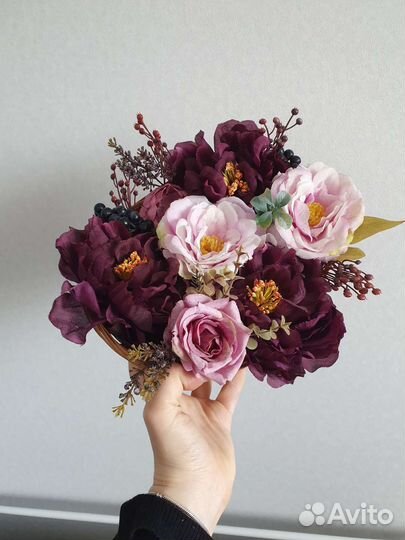 Декоративные цветы. Корзинка