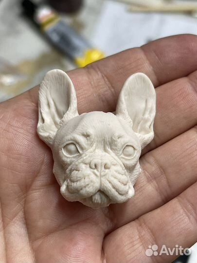 Лица для ватных игрушек французский бульдог