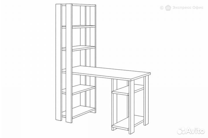 Стол компьютерный Slim стн-180/130 шк-Ч