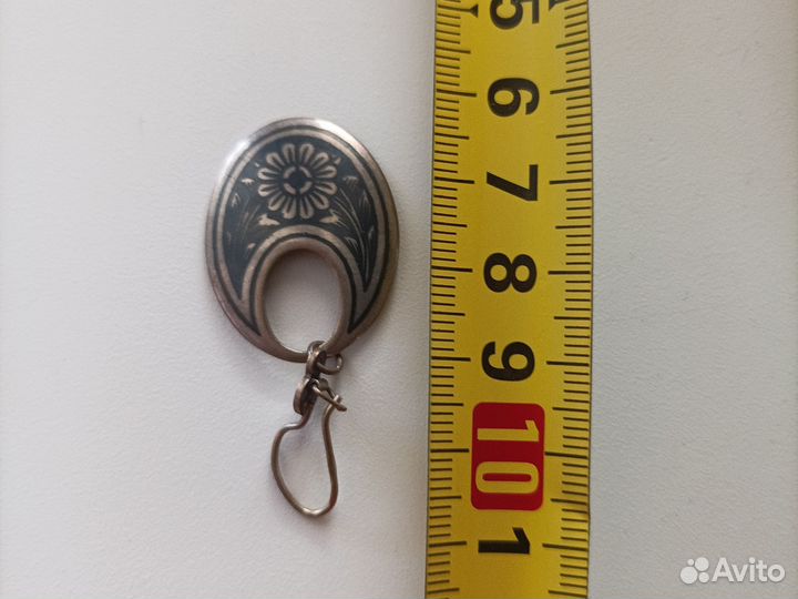 Серьга серебряная