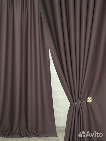 Новые шторы дымчато-коричневый