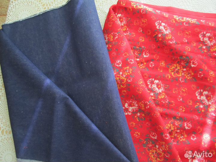 Ткань джинсовая и микровельвет