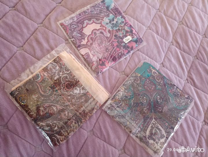 Шелковый платок женский новый