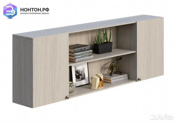 Полка навесная Мийа-3А ясень шимо светлый