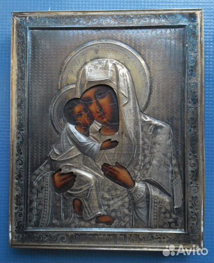 Икона владимирская божья матерь, 84 проба