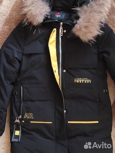 Пуховик на девочку 140