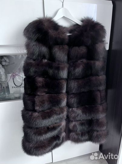 Жилетка трансформер (натуральный мех песца)