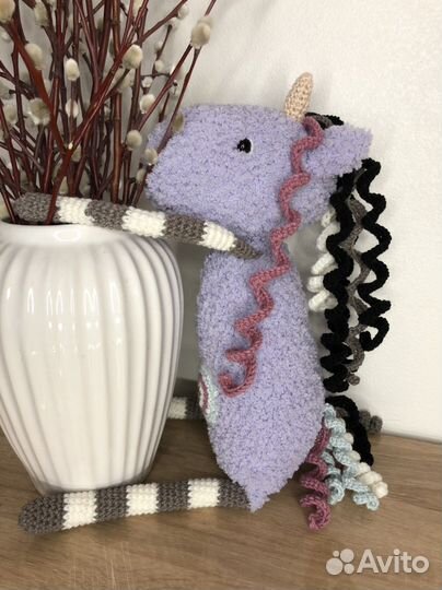 Единорог игрушка плюшевая ручной работы