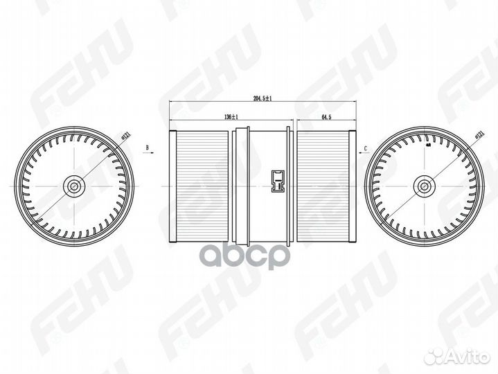 Электровентилятор отопителя для Renault Fluence