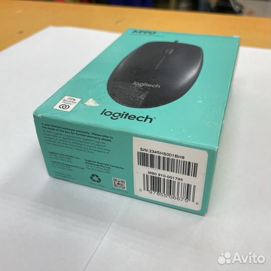 Проводная мышь logitech M90 новая