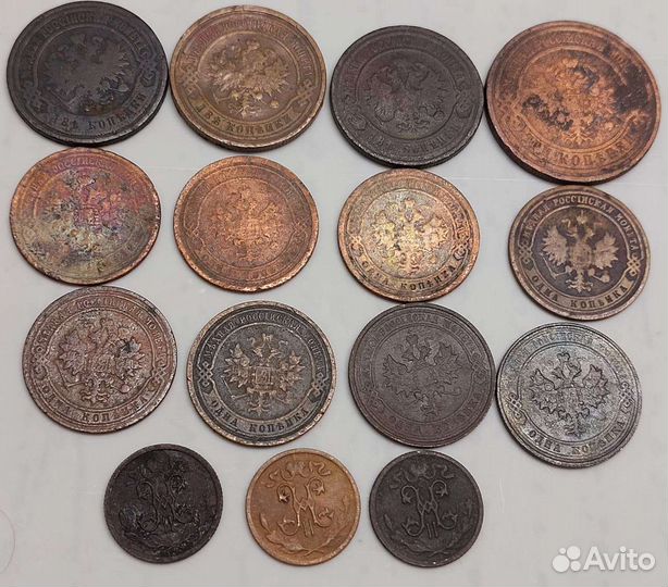 Царская медь 1/2,1,2,3 копейки