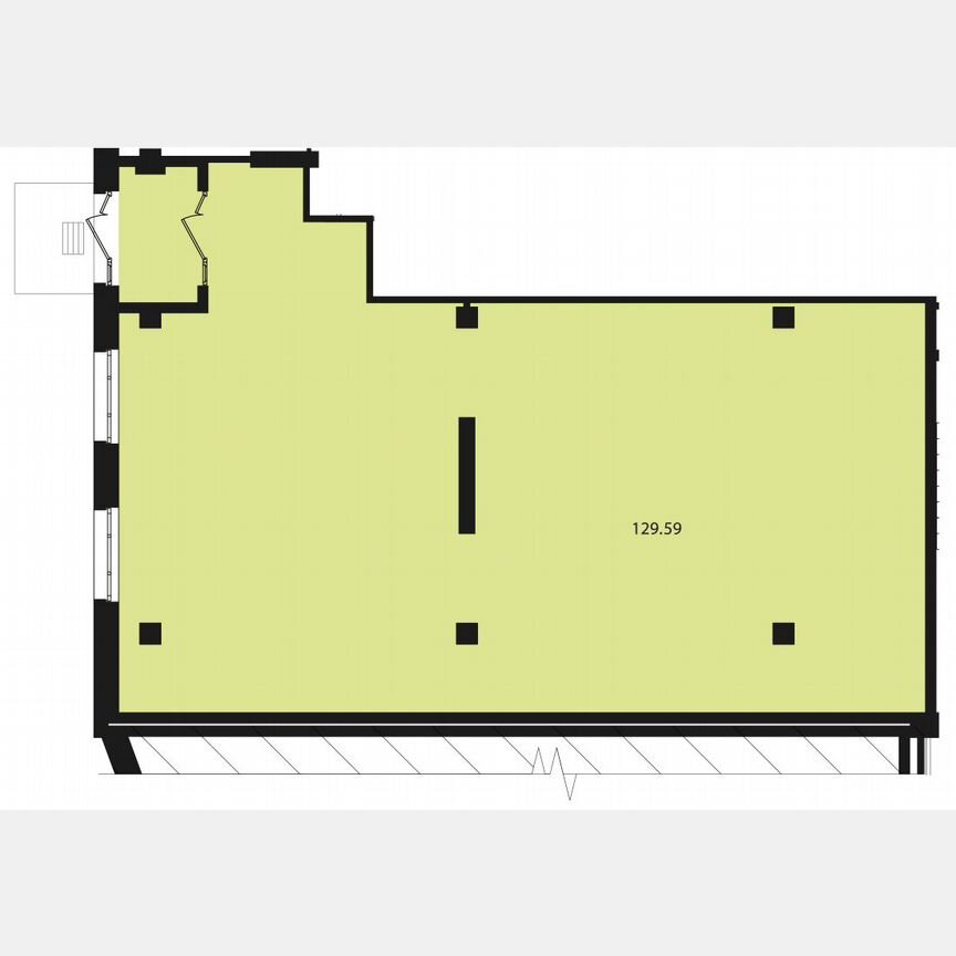 Квартира-студия, 129,6 м², 1/18 эт.