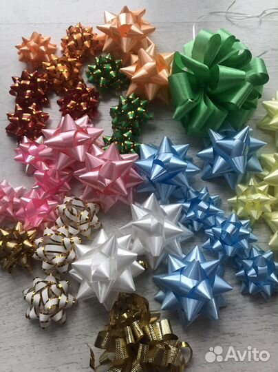 Бумага упаковочная подарочная бантики