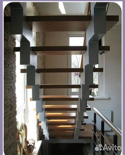 Лестница металлическая на 2 этаж