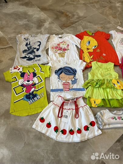 Пакет летней одежды для девочки 128-134
