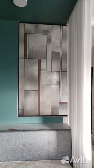 Витражное стекло с уф печатью