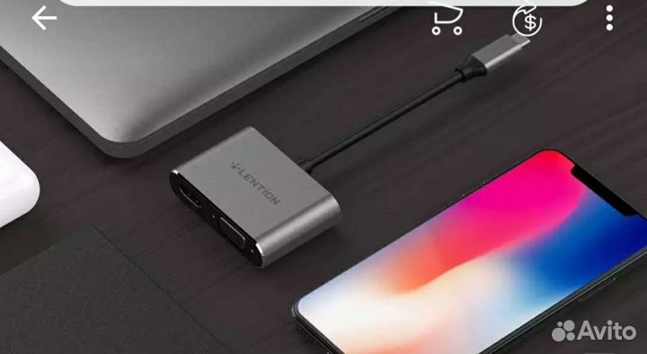 Переходник c usb type-C на hdmi и VGA