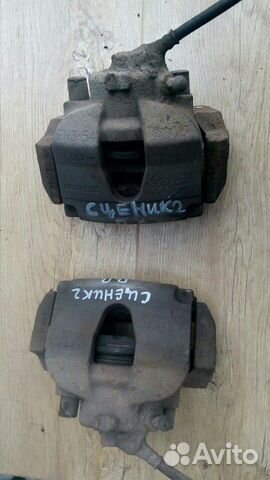 Суппорт тормозной передний Рено Сценик 2