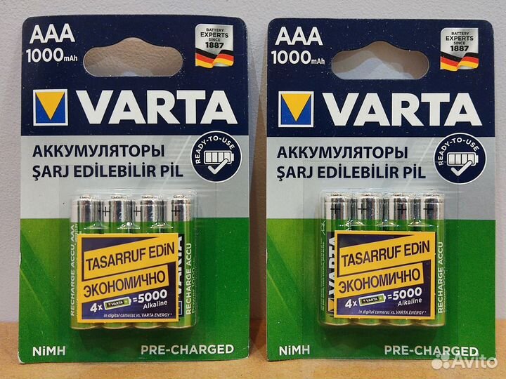 Четыре аккумулятора AA Varta Ready to Use 2600mAh