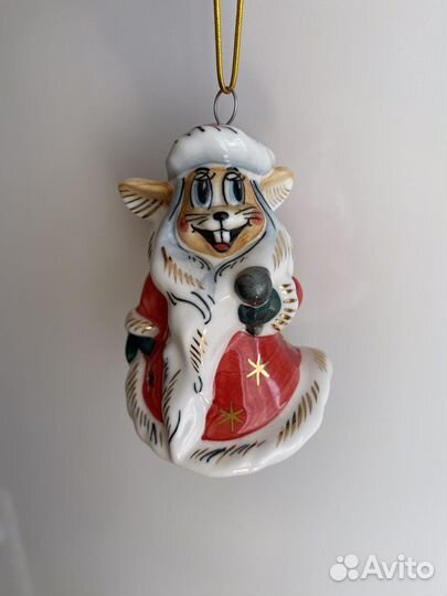 Елочная игрушка Заяц нп, Лефортовский фарфор