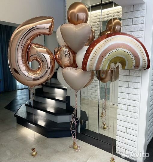 Коробка с воздушными шарами доставка