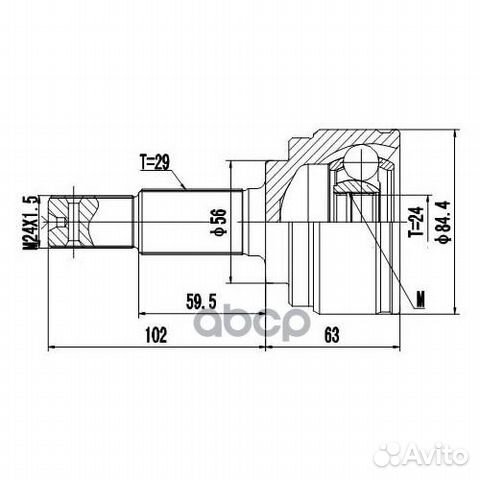 Шрус наружный Z87115R Zikmar