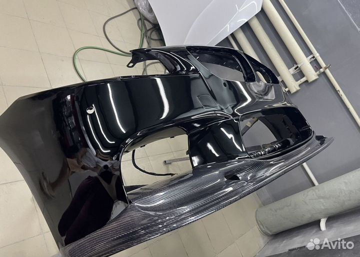 Сплиттер BMW F10, 3D стиль, карбон