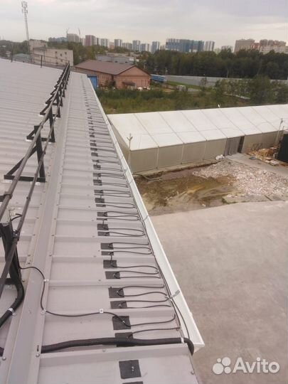 Монтаж греющих кабелей, обогрев кровли, площадок