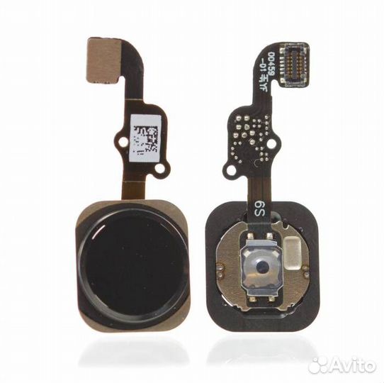 Шлейф для iPhone 6S/6S Plus + кнопка Home (серый)